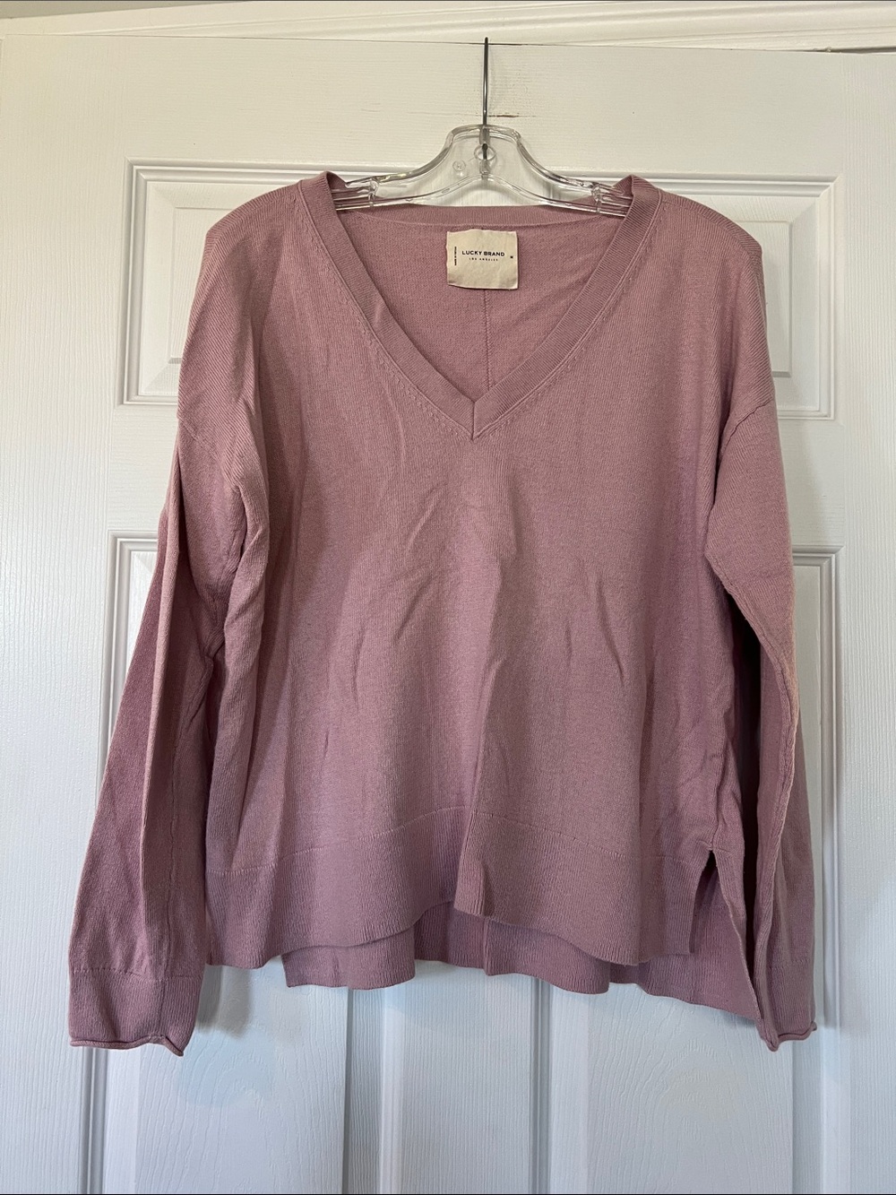 Lucky Brand Mauve V-Neck Sweater